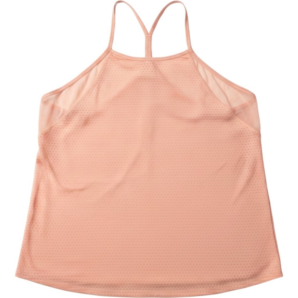 Athleta Ultimate Train Tank XL Peach Pink Mesh Perforated T-Back Yoga Top